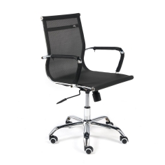Кресло офисное Tetchair URBAN-LOW M ткань/сетка, черный