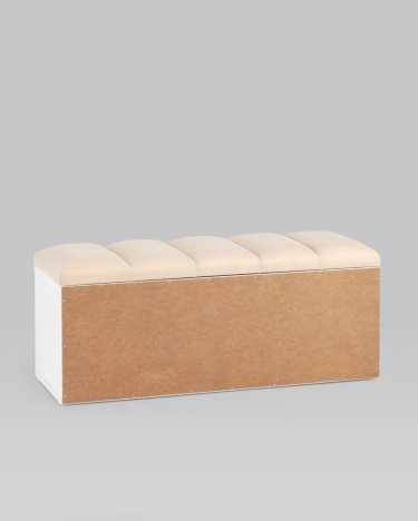 Обувница Stool Group Хольст 2 белая велюр Бежевый