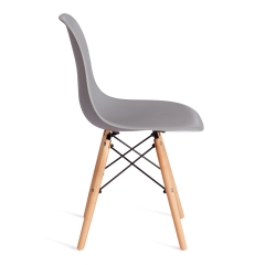 Стул Tetchair CINDY EAMES mod. 1801 дерево бук/металл/сиденье пластик, 45x51x82 см, Light grey светло-серый