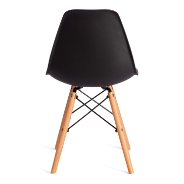 Стул Tetchair CINDY EAMES mod. 1801 дерево бук/металл/сиденье пластик, 45x51x82 см, Black черный
