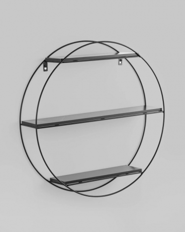 Полка Stool Group Luna черная Черный мрамор