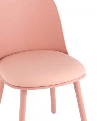 Стул Stool Group Fog с подушкой пластик Пыльно-розовый
