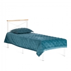 Кровать Tetchair Iris mod.9311 дерево гевея/металл, 90200 см Single bed, Белый White