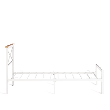 Кровать Tetchair Iris mod.9311 дерево гевея/металл, 90200 см Single bed, Белый White