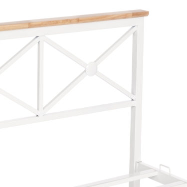Кровать Tetchair Iris mod.9311 дерево гевея/металл, 160200 см Queen bed, Белый White
