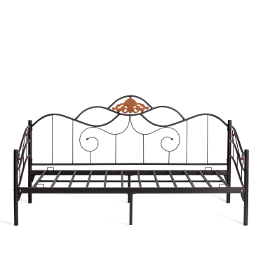 Кровать Tetchair Federica mod. AT-881 дерево гевея/металл, 90200 см Day bed, красный дуб/черный