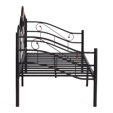 Кровать Tetchair Federica mod. AT-881 дерево гевея/металл, 90200 см Day bed, красный дуб/черный