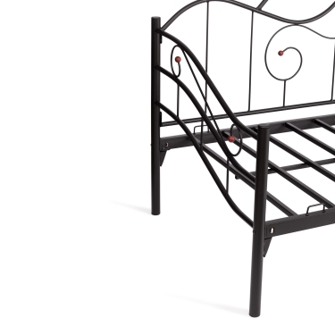 Кровать Tetchair Federica mod. AT-881 дерево гевея/металл, 90200 см Day bed, красный дуб/черный