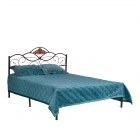 Кровать Tetchair Federica mod. AT-881 дерево гевея/металл, 160200 см Queen bed, красный дуб/черный