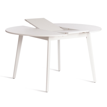 Стол обеденный Tetchair SVELTO ЛДСП, опора-массив березы, 105 х 105 140 х 74.5 см, Белый /белый