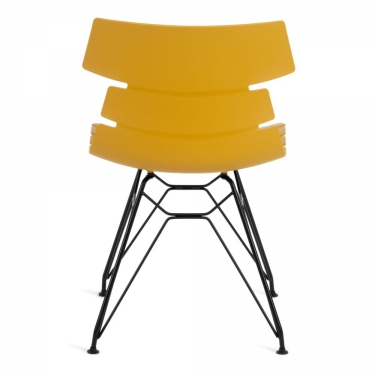 Стул Tetchair HANSEN mod. 622N / 1 шт. в упаковке пластик/металл, 51х47х80 см, высота до сиденья 45 см, оранжевый/черный
