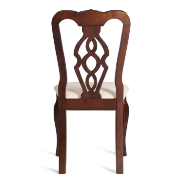 Стул Tetchair Афродита/ Aphrodite дерево гевея, 46х54х99см, Cappuchino , ткань кремовая с рисунком А04