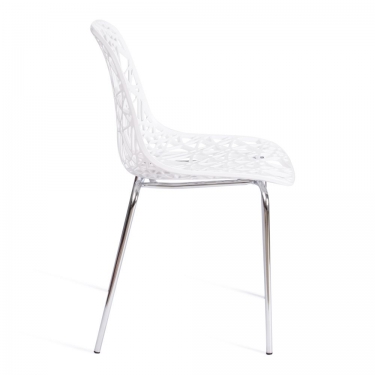 Стул Tetchair CRISPY mod. 61 / 1 шт. в упаковке металл, пластик, 44 x 56.5 x 80 см, White белый 11954/хром
