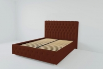 Мягкая интерьерная кровать Версаль с ортопедическими латами металл Материал фасада Велюр Спальное место 800х2000 мм Цвет фасада Бордо
