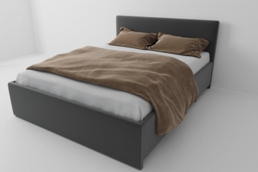 Кровать Эко Стандарт с ортопедическим основанием Berhouse Цвет фасада Серый Материал фасада ЛДСП Спальное место 1400х2000 мм Berhouse