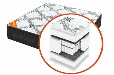 Матрас Berhouse MEGA MULT с поролоном MultiPocket Gray Night Berhouse Размер 1200х1900 мм