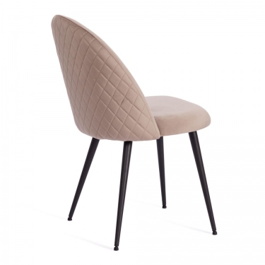 Стул Tetchair MONRO mod. 5144 / 1 шт. в упаковке металл/вельвет, 51x56x84 см, серо-бежевый HLR-9/черный