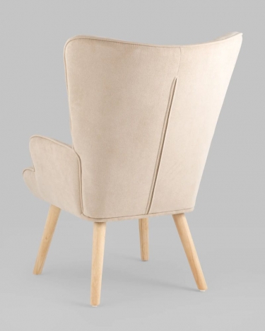 Кресло Stool Group Хью рогожка Бежевый