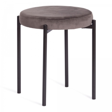 Табурет Tetchair REVO mod. 7034 ткань/металл, 44 х 44 х 47 см, темно-серый barkhat 14/черный