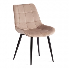 Стул Tetchair ABRUZZO mod. 8060 металл/вельвет, 52 х 63 х 85 см, бежевый HLR 8/черный
