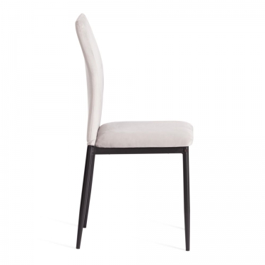 Стул Tetchair CAPRI mod. 39 металл, вельвет, 49.5 х 41 х 93,5 см, Light grey светло-серый HLR14 / черный