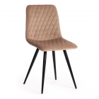Стул Tetchair CHILLY X mod. 7096-1 / 1 шт. в упаковке ткань/металл, 45x53х88 см, высота до сиденья 50 см, бежевый barkhat 5/черный