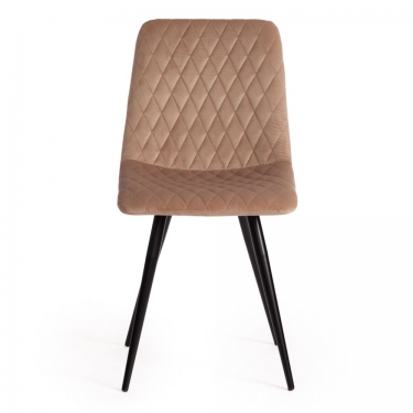Стул Tetchair CHILLY X mod. 7096-1 / 1 шт. в упаковке ткань/металл, 45x53х88 см, высота до сиденья 50 см, бежевый barkhat 5/черный