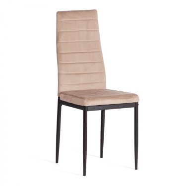 Стул Tetchair Easy mod. 24-1 металл, вельвет, 49 х 41 х 98 см, Beige бежевый HLR8 / черный