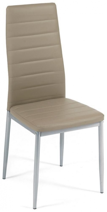 Стул Tetchair Easy mod. 24 / 1 шт. в упаковке металл/экокожа, 40x42x95.5, пепельно-коричневый/серый