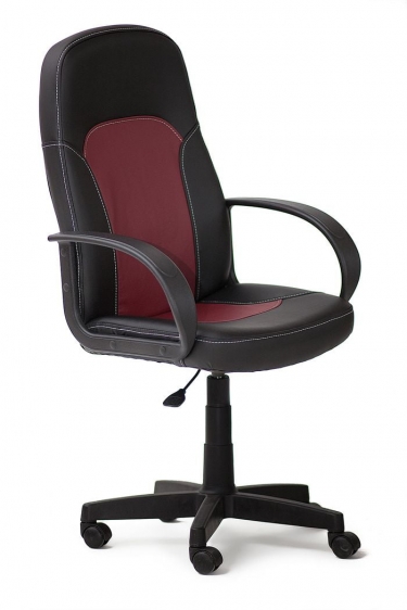 Кресло руководителя Tetchair Parma черный+бордо