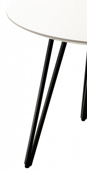 Стол R-home Диего d860 белый со скосом
