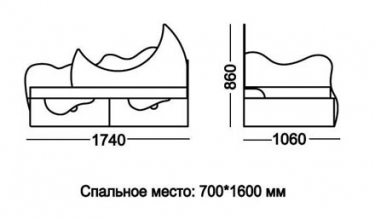 Кровать с ящиками
