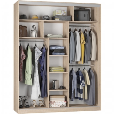 Шкаф-купе Аларти B-220х180х60-3ЯАТ-ЯАС-D9D9D9