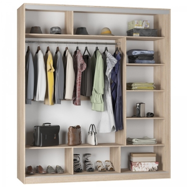 Шкаф-купе Аларти B-220х200х60-2ДВ-D7D7D7