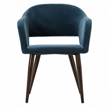 Кресло R-home Oscar Diag blue/т.орех