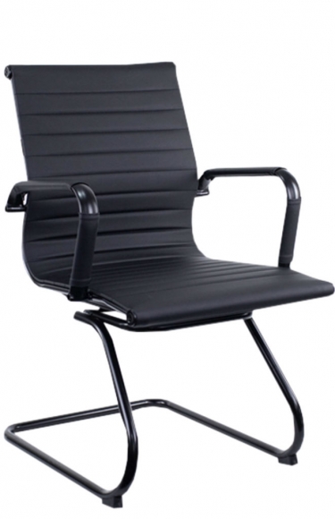 Кресло для персонала Everprof Everprof Leo Black CF Экокожа Черный