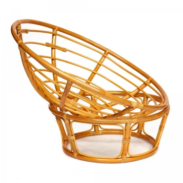 Кресло Tetchair PAPASAN 23/01 W /с подушкой/ диаметр подушки 122 см, 115х101х104 см, Honey мед, ткань Оранжевый, С 23
