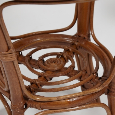ТЕРРАСНЫЙ КОМПЛЕКТ Tetchair NEW BOGOTA 2 кресла + стол /с подушками/ ротанг, кресло 61х67х78,5 см, диаметр стола 50см, coco brown коричневый кокос