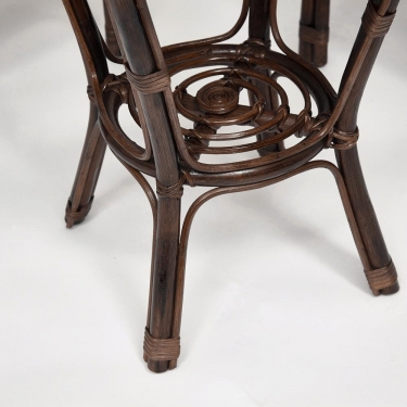 ТЕРРАСНЫЙ КОМПЛЕКТ Tetchair NEW BOGOTA 2 кресла + стол /с подушками/ ротанг, кресло 61х67х78,5 см, диаметр стола 50см, walnut грецкий орех