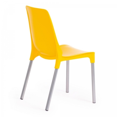 Стул Tetchair GENIUS mod 75 / 1 шт. в упаковке металл/пластик, 46x56x84cм, желтый/ножки хром