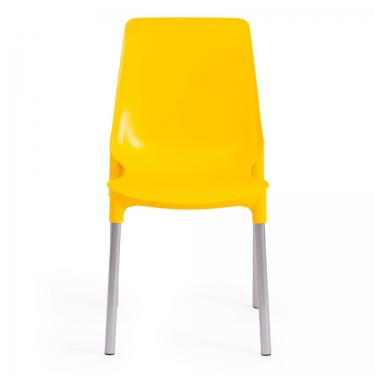 Стул Tetchair GENIUS mod 75 / 1 шт. в упаковке металл/пластик, 46x56x84cм, желтый/ножки хром
