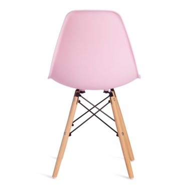 Стул Tetchair CINDY EAMES mod. 001 / 1 шт. в упаковке дерево бук/металл/сиденье пластик, 51x46x82.5см, светло-розовый/light pink