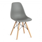 Стул Tetchair CINDY EAMES mod. 001 / 1 шт. в упаковке дерево бук/металл/сиденье пластик, 51x46x82.5см, серый/grey