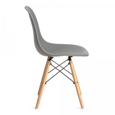 Стул Tetchair CINDY EAMES mod. 001 / 1 шт. в упаковке дерево бук/металл/сиденье пластик, 51x46x82.5см, серый/grey