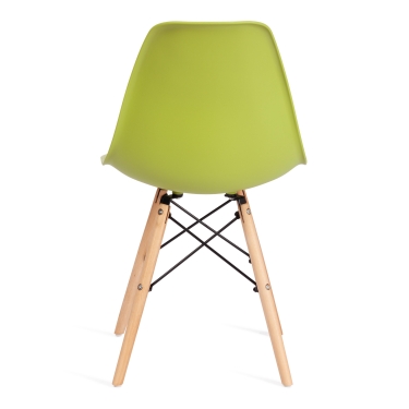 Стул Tetchair CINDY EAMES mod. 001 / 1 шт. в упаковке дерево бук/металл/сиденье пластик, 51x46x82.5см, оливковый 66012