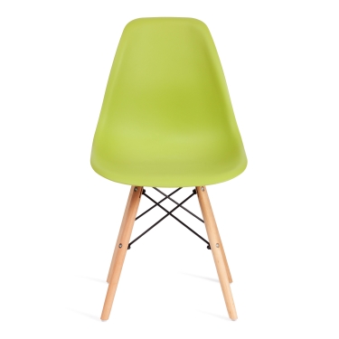 Стул Tetchair CINDY EAMES mod. 001 / 1 шт. в упаковке дерево бук/металл/сиденье пластик, 51x46x82.5см, оливковый 66012
