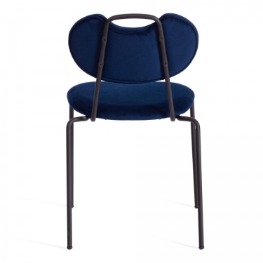 Стул Tetchair DANTON mod. 0139223 / 1 шт. в упаковке металл/ткань, 47х56,5х79 см, темно-синий S108 117 DARK BLUE/черный