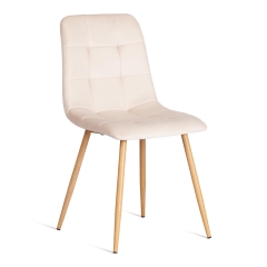 Стул Tetchair CHILLY mod. 7094-1 вельвет/металл, 44,5х52,5х86 см, beige бежевый HLR2 / натуральный