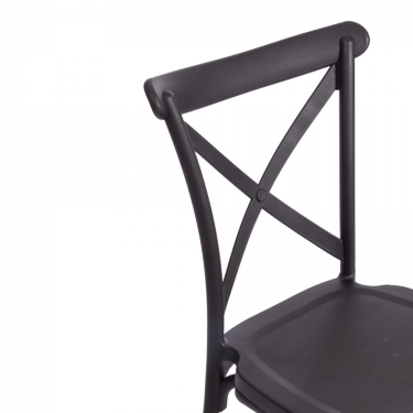 Стул Tetchair CROSS mod. PL24 / 1 шт. в упаковке пластик, 48 х 58 х 89 см, Black черный 05