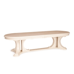Стол Tetchair VERSAL овальный бук, мдф, 300 350/400 х 110 х 78 см, бежевый патина